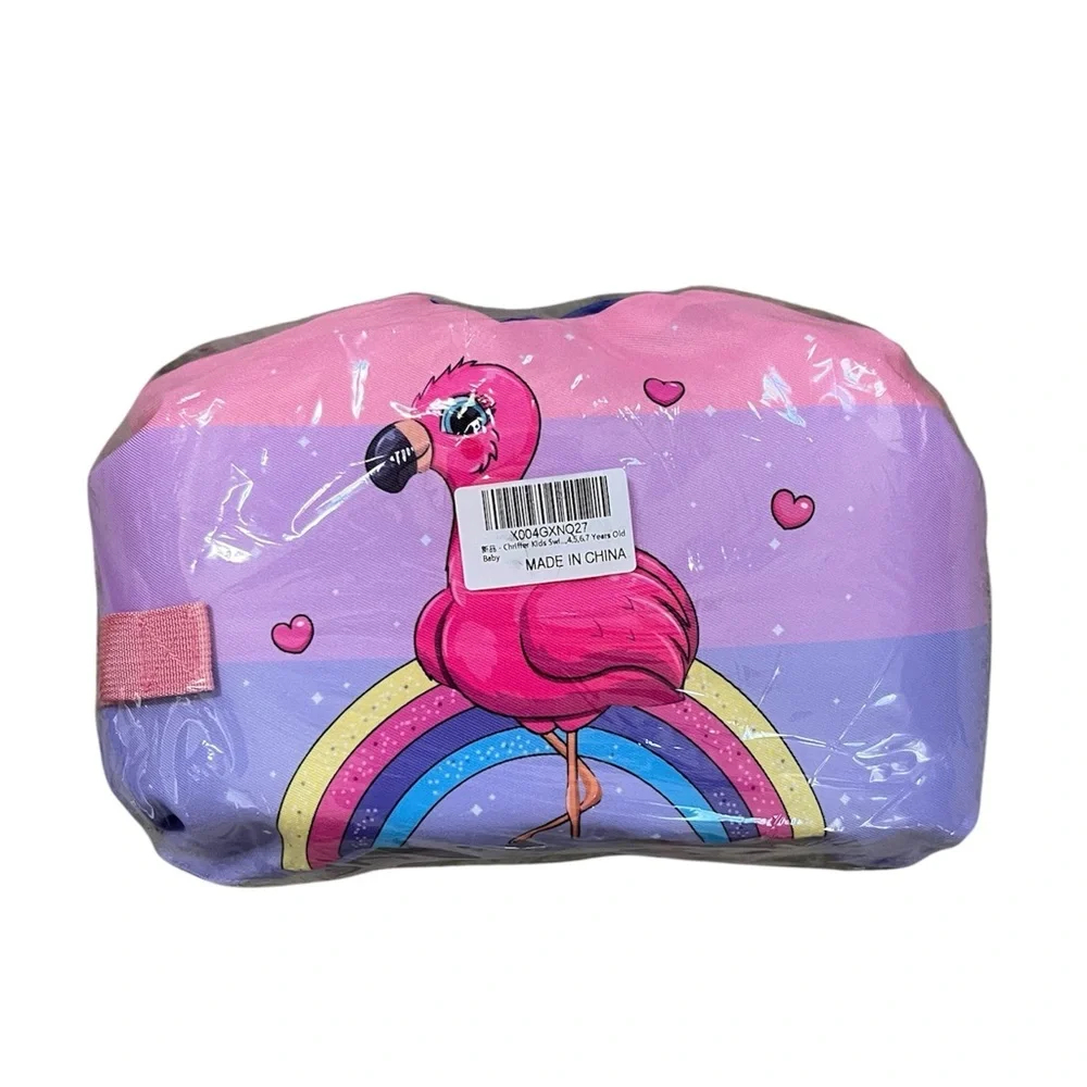 Chriffer Kids Flamingo Swim Vest Life Jacket for 22-66 Pounds Boys and Girls NEW
